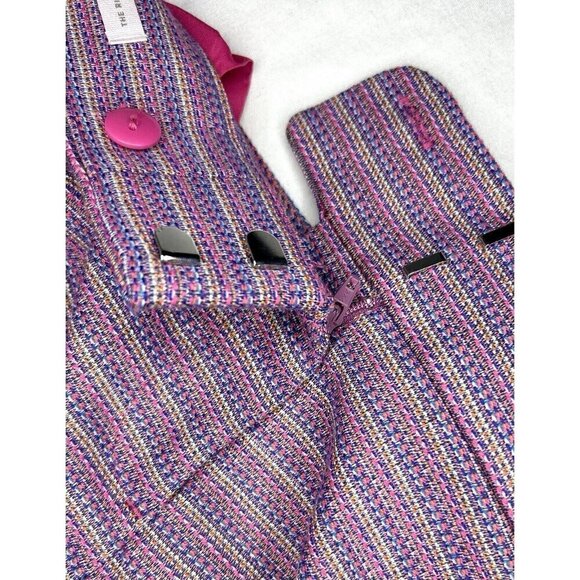 Ann Taylor LOFT The Riviera Short Women's 4 Pink Stripe Casual Summer Preppy Mod - Picture 9 of 14